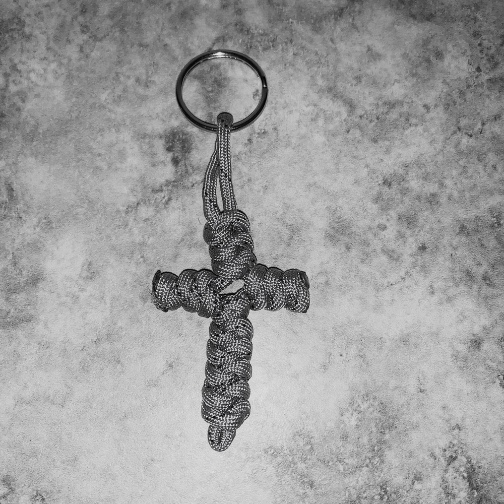 Silver Cross Keychain